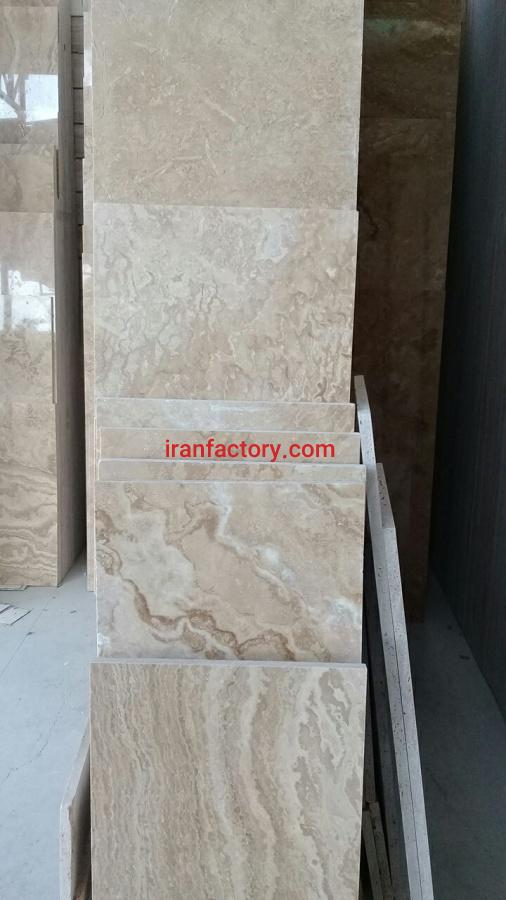 فروش تراورتن بی موج هاله داربمانی عسلی یزد شاهد0