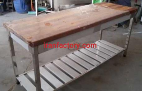 تولید میز کار چوبی آشپزخانه صنعتی شرکت استیل پخت در تهران0