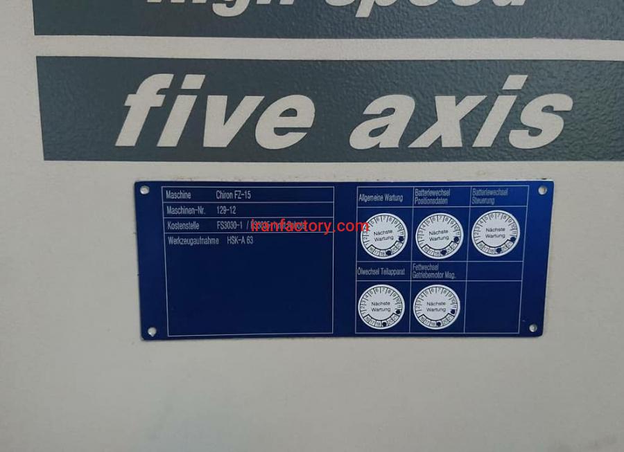 فرز CNC شیرون 5 محور High speed) Chiron FZ 15 K S)1