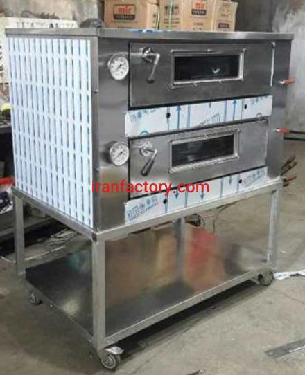 تولید دستگاه فر پیتزا دو طبقه صندوقی بیست و چهار بشقاب شرکت استیل پخت در تهران0