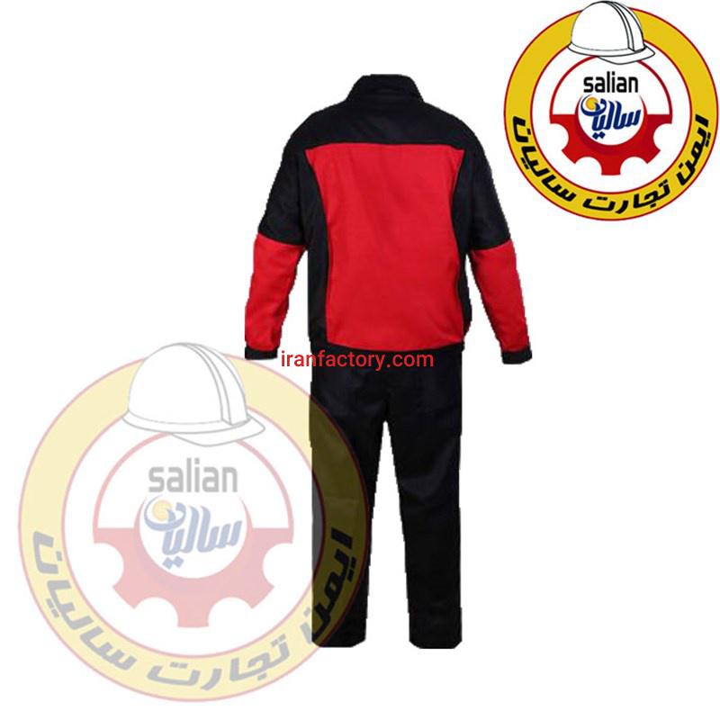 لباس کار سیلوری مشکی قرمز2