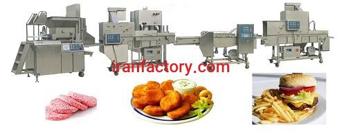 خط تولید همبرگر - ناگت