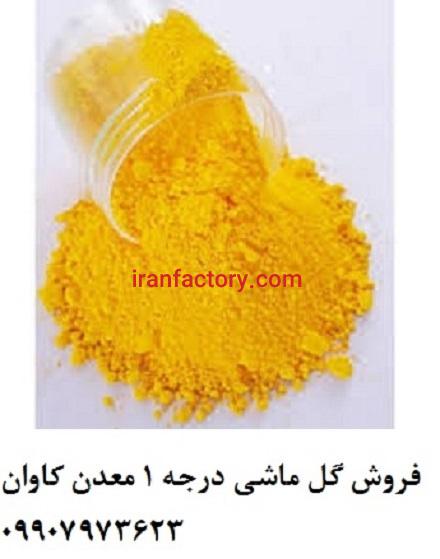 فروش اکسید آهن پیگمنت زرد(گل ماشی) معدنی معدن کاوان