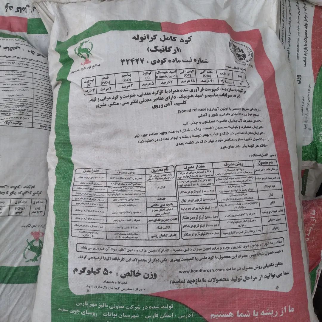 بسته بندی دستمزدی کود کبوتر