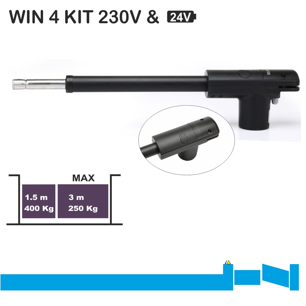 جک درب اتوماتیک دو لنگه کانه گیتس مدل وین کیت 4 - 400 کیلوگرم