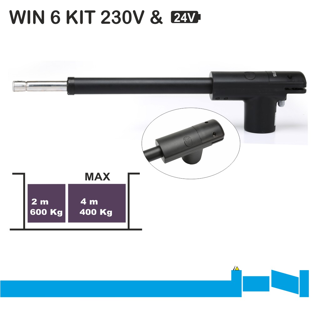 جک درب اتوماتیک دولنگه محصول کانه گیتس مدل وین کیت 6- 600 کیلوگرم