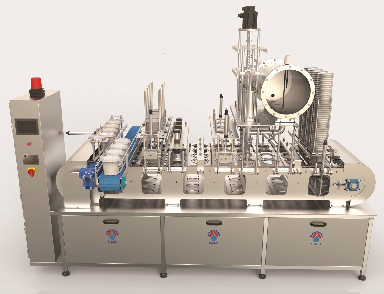 ماشین پر کن 4 نازل پنیر خامه ای