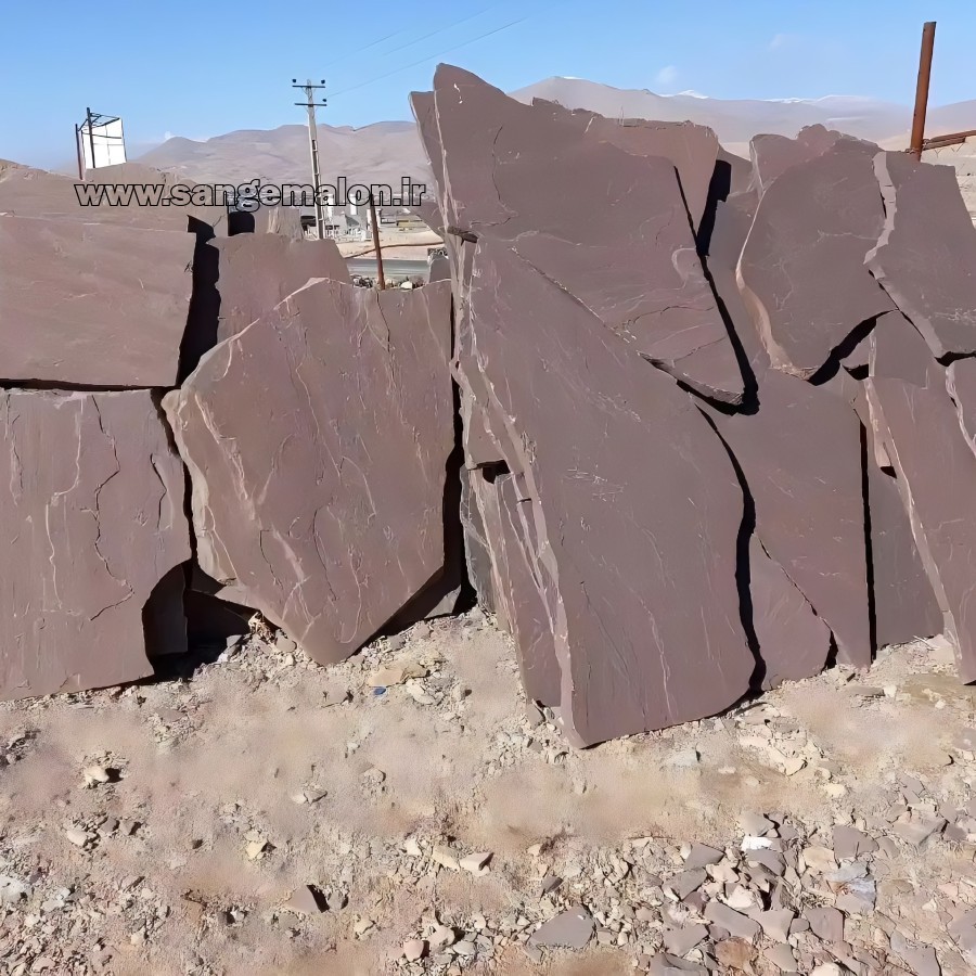 فروش سنگ لاشه ورقه ای سنگ مالون سنگ کوهی