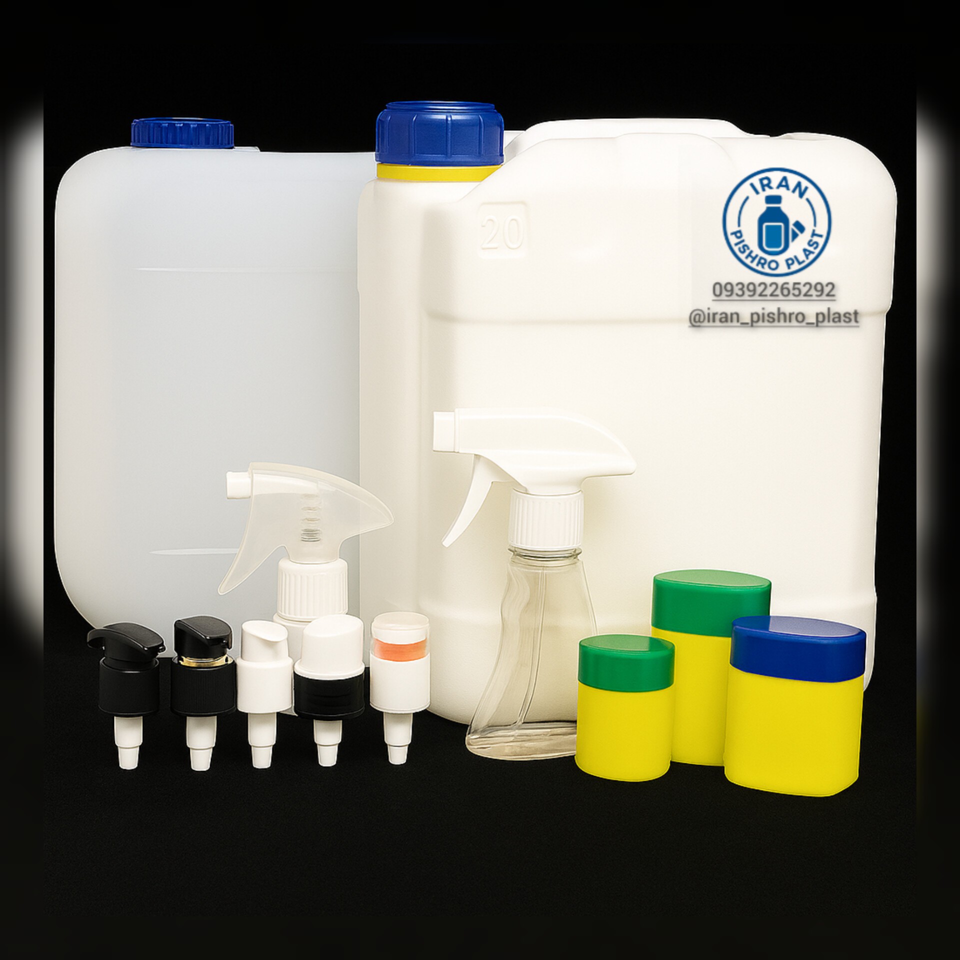 فروش انواع گالن 10 لیتری، ۴ لیتری ، ۲۰ لیتری، پمپ ، تریگر و قوطی وازلین | تولید و پخش ظروف صنعتی و بهداشتی