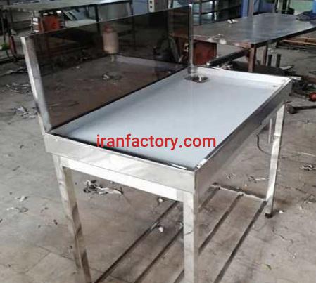 تولید میز استیل قصابی شرکت استیل پخت در تهران