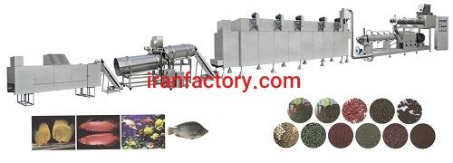 خطوط تولید خوراک آبزیان (غذای ماهی) ظرفیت 150kg تا 5Ton
