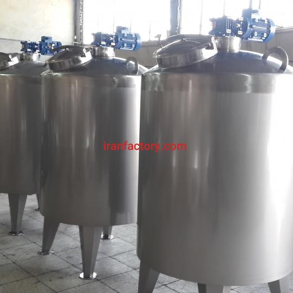 مخزن استیل دوجداره میکسر دار