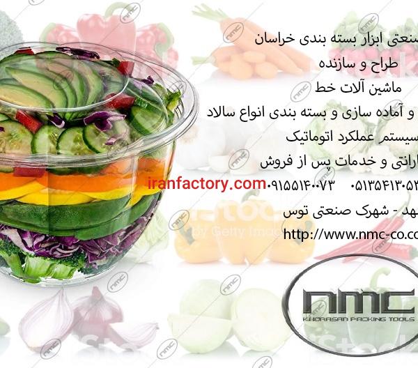 ماشین آلات خط پردازش و بسته بندی سالاد