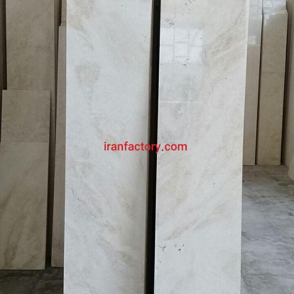 تراورتن سفید ابیانه بی موج ممتاز دانه دار