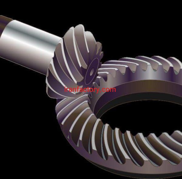 خرید چرخ دنده مخروطی مارپیچ صنعتی