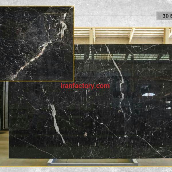 فروش سنگ اسلب مرمریت تیری دی بلک 3D Blak