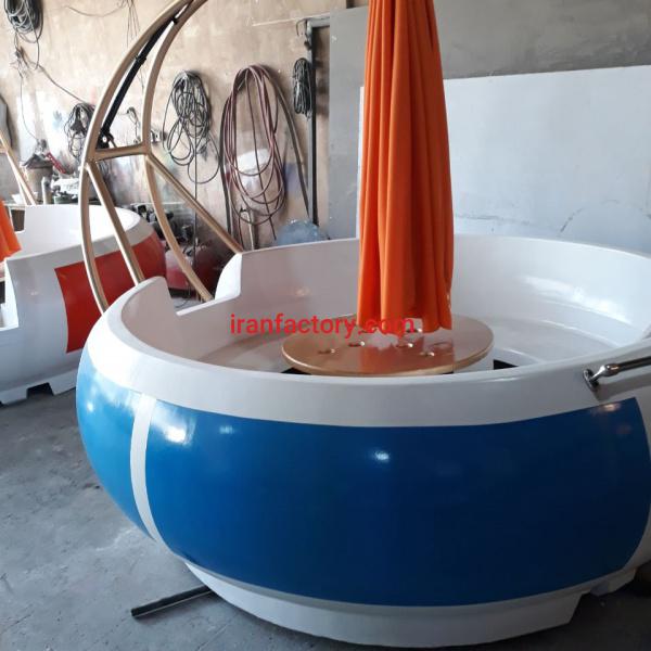 قایق موتوری گرد سایبان دار