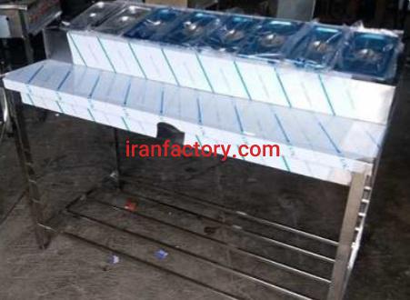 تولید میز استیل لگن دار شرکت استیل پخت در تهران