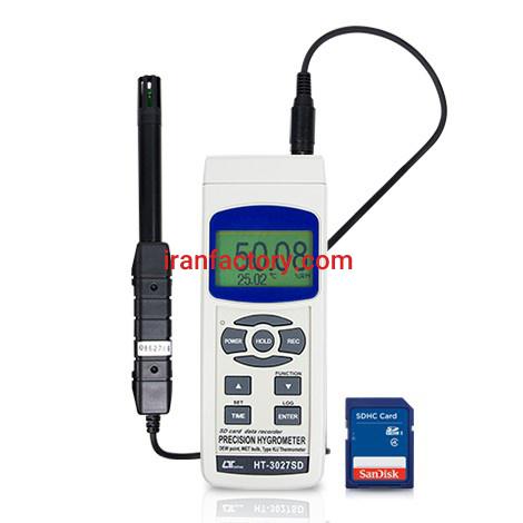 فروش رطوبت سنج دیجیتال با قابلیت اتصال کارت حافظه HT3027SD در تهران