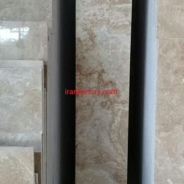 فروش تراورتن بی موج هاله داربمانی عسلی یزد شاهد