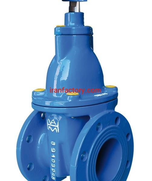 شیرکشویی فلنجدارچدن داکتیل زبانه لاستیکی