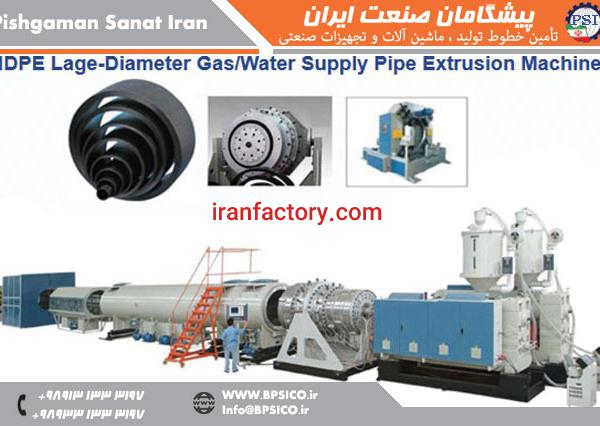 خط تولید لوله آب و گاز سایز بزرگ HDPE پیشگامان صنعت