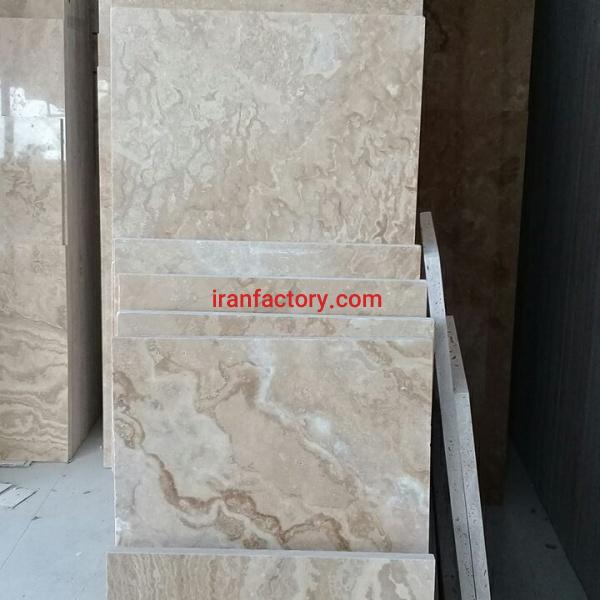 فروش تراورتن بی موج هاله داربمانی عسلی یزد شاهد