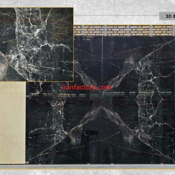 فروش سنگ اسلب مرمریت تیری دی بلک 3D Blak