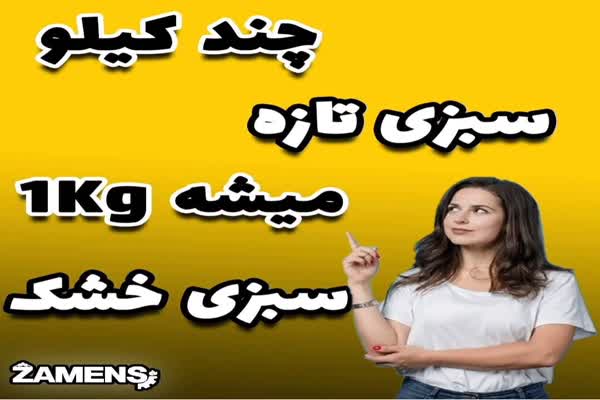 چند کیلو سبزی تازه میشه یک کیلو سبزی خشک؟ (شرکت زامنس)